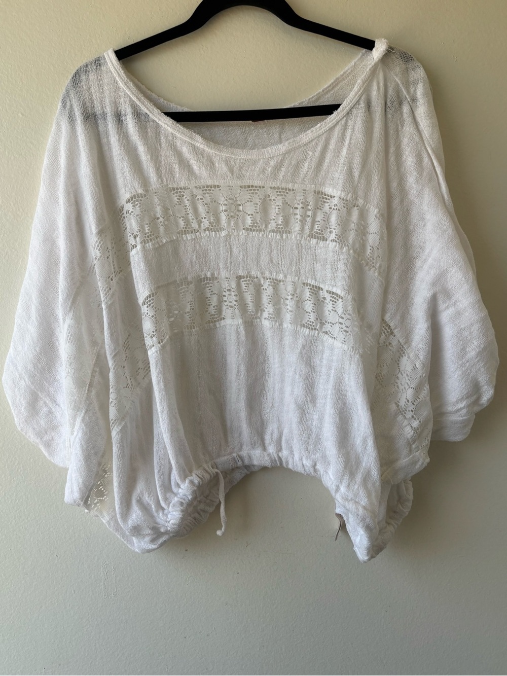 Free People white Lightweight Top